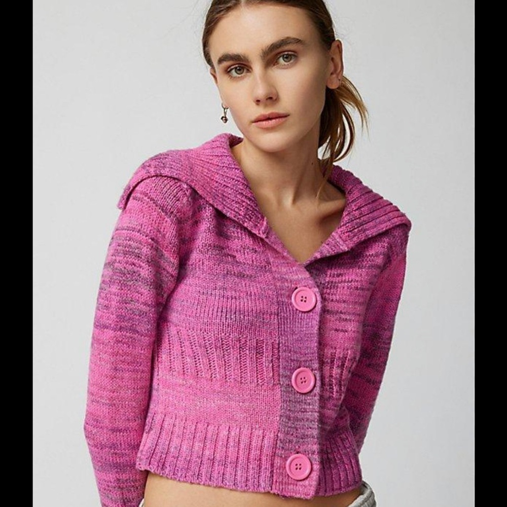 NWT Urban Outfitters Pink / Purple button cardigan